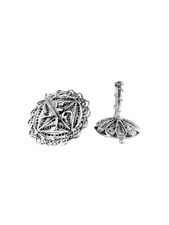 Unique Flat Shape Filigree Dreidel מבית Sterling S, Dreidels, Israel